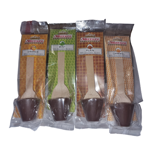 Caramel Milk Hot Chocolate Stirrers Rose Confectionery 30g